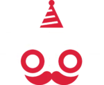 Parti-Fotos Logo in red and white